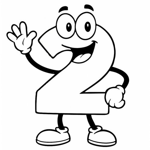 Tranh tô màu số 2 cho bé 2025 | Tải PDF miễn phí