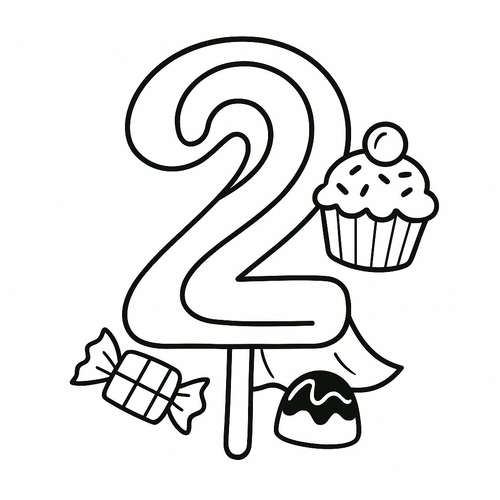 Tranh tô màu số 2 cho bé 2025 | Tải PDF miễn phí