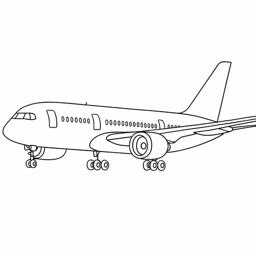 Tô màu máy bay Vietnam Airlines cho bé 2025