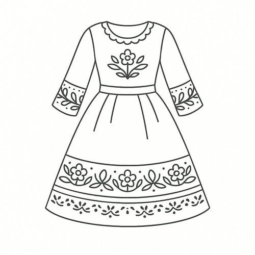Tô màu cái váy cho bé đẹp nhất 2025 tải PDF