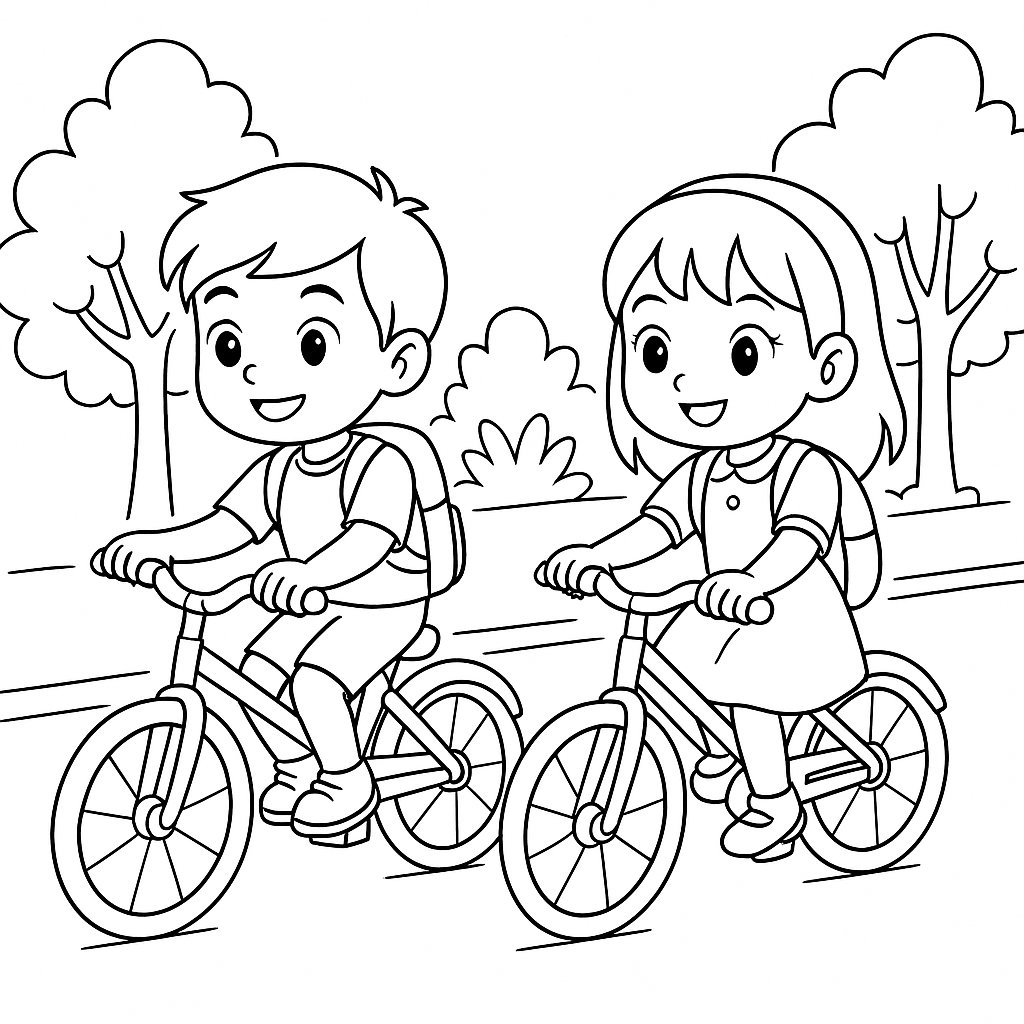 Bé Đi Học Bằng Xe Đạp