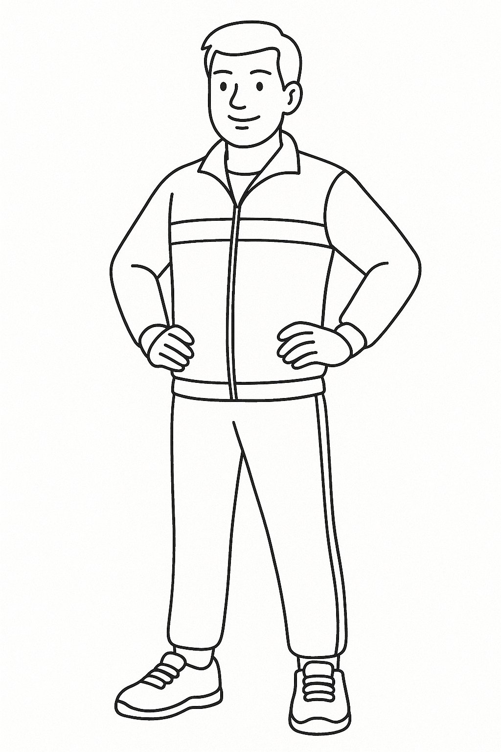 Bố với bộ đồ thể thao