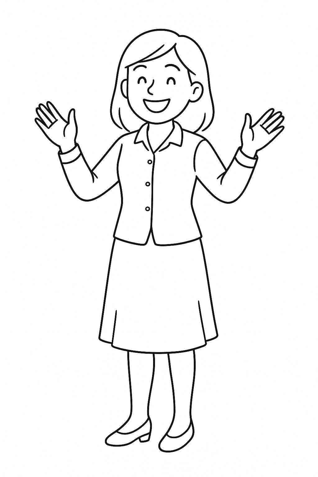 Cô giáo vui tươi