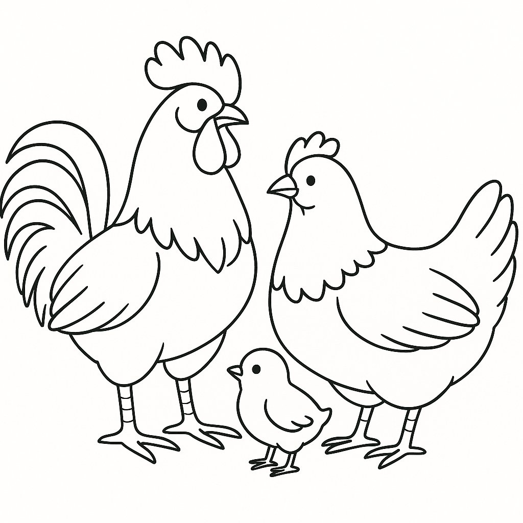 Gà trống gia đình