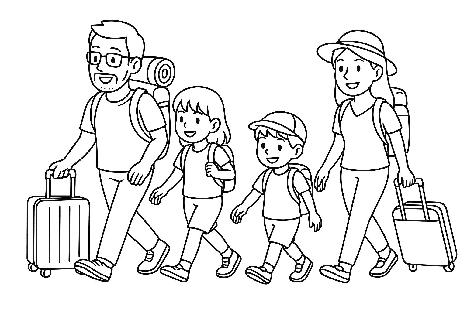 Gia đình đi du lịch