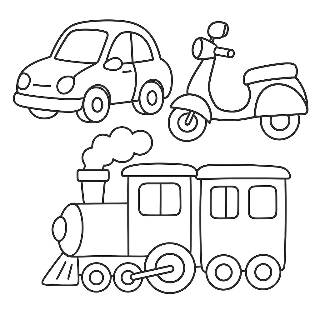 Hình vẽ xe cộ ngộ nghĩnh