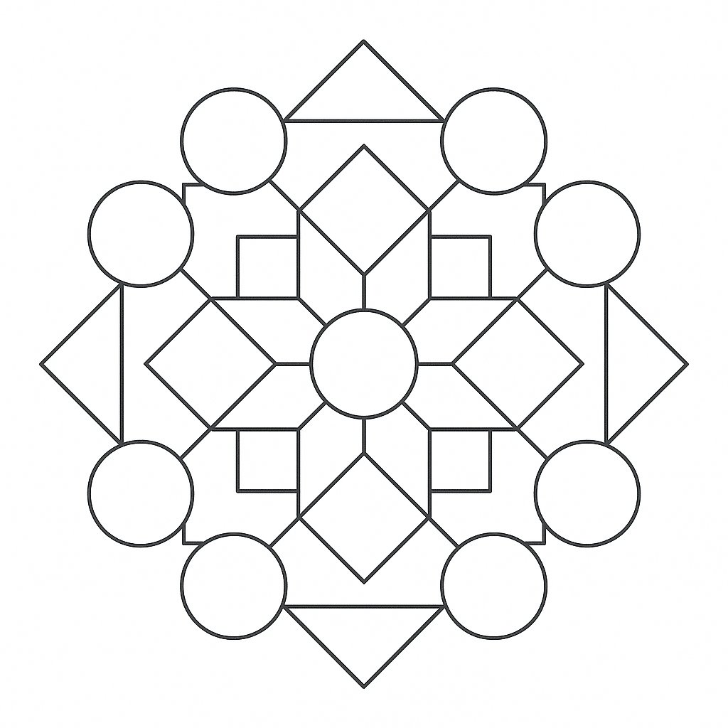 Tranh tô màu hình khối cho bé 2025 – tải PDF miễn phí