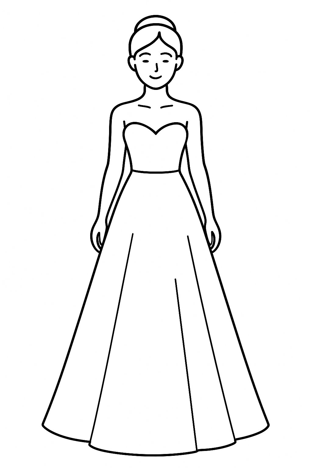 Váy cưới chữ A