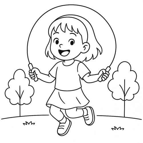 Tranh tô màu bé tập thể dục sáng cho bé 2025 –