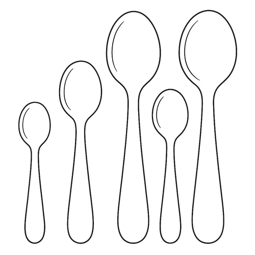 Tranh tô màu cái thìa cho bé 2025 –