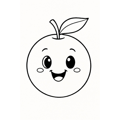 Tô màu quả cam cho bé 2025 dễ tải và sáng tạo