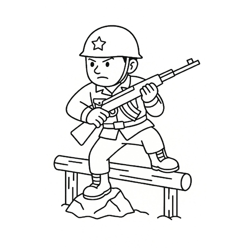 Bộ sưu tập hình Tô màu chú bộ đội 2025 rất ý nghĩa cho bé