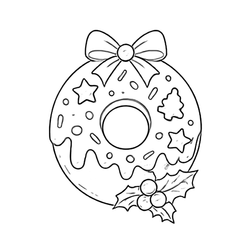 Tô màu bánh donut cho bé 2025