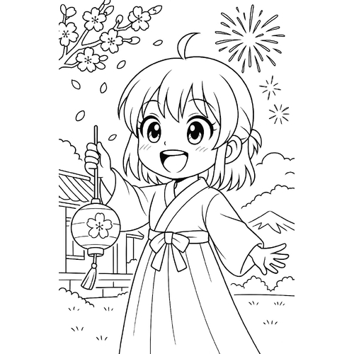 Tranh tô màu ngày Tết quê em cho bé 2025 | Tải PDF miễn phí