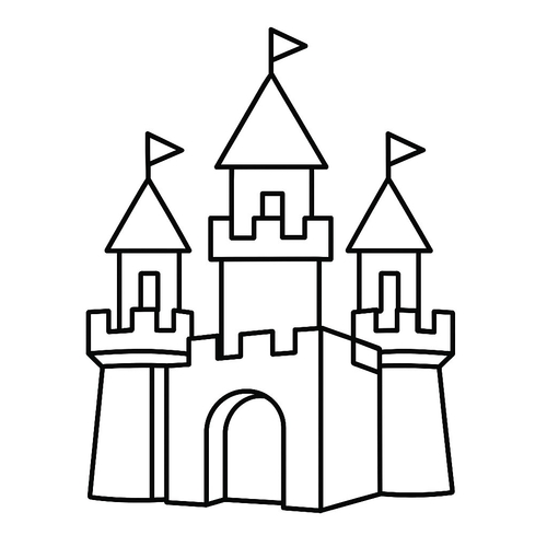 Lâu đài tô màu cho bé 2025 - Hình tô màu PDF
