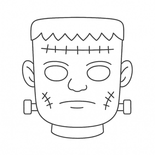 Mặt nạ Halloween bằng giấy tô màu cho bé 2025 –