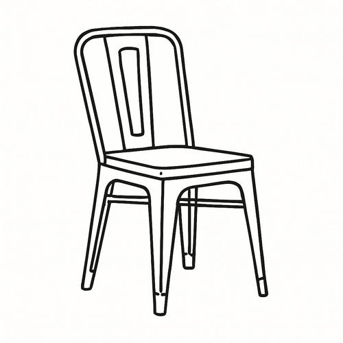 Tranh tô màu cái ghế cho bé 2025 - Hình tô màu PDF dễ thương