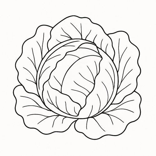 Tô màu bắp cải cho bé 2025 - Tranh &amp; PDF miễn phí