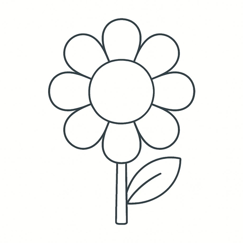 Tranh tô màu hoa hướng dương đẹp cho bé 2025 – tải PDF