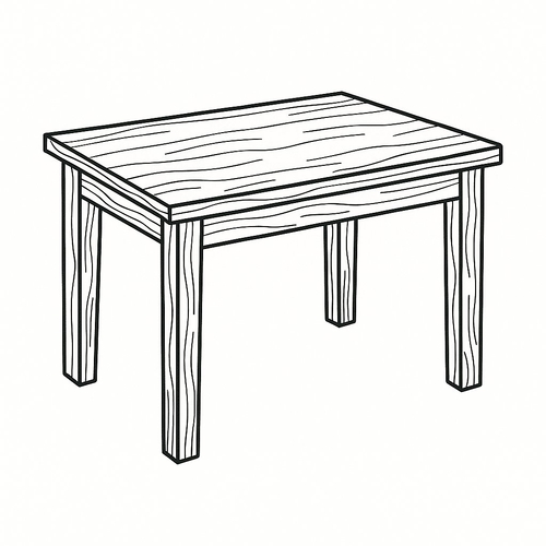 Tô màu cái bàn cho bé 2025 - Tranh &amp; PDF miễn phí