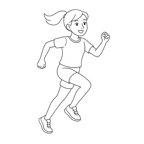 Tranh tô màu cô gái xinh đẹp cho bé 2025 - PDF dễ tải