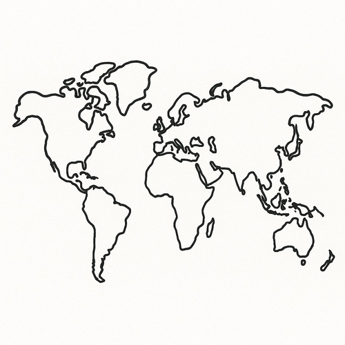 Tô màu bản đồ thế giới cho bé 2025 - Tranh &amp; PDF miễn phí