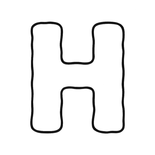 Tô màu chữ H cho bé 2025 - Tranh &amp; PDF miễn phí