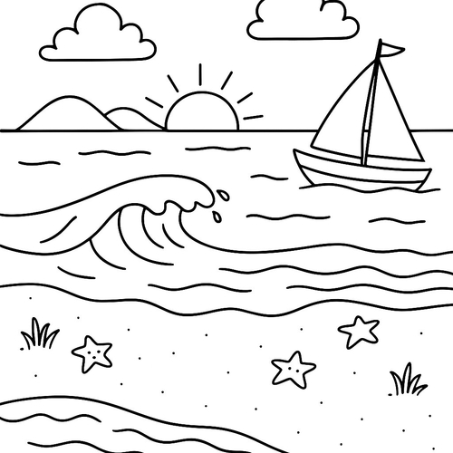 29+ Tranh tô màu phong cảnh thiên nhiên đẹp bé cực thích