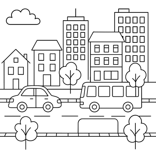 29+ Tranh tô màu phong cảnh thiên nhiên đẹp bé cực thích