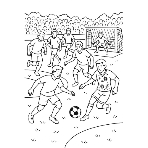 Tranh tô màu bóng đá cho bé 2025