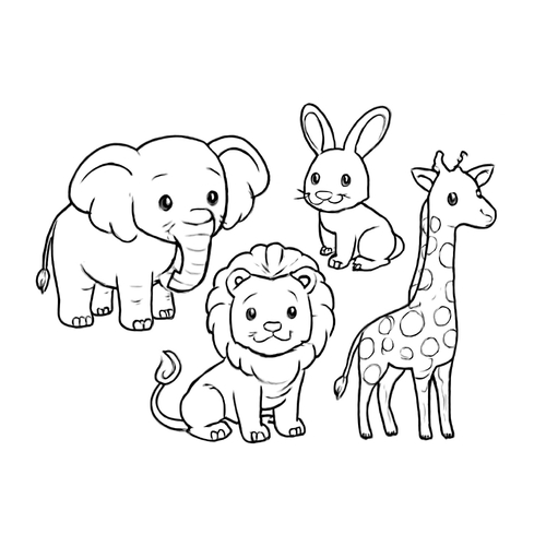 Tranh vẽ chưa tô màu cho bé 2025