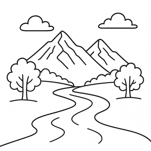 Tranh vẽ chưa tô màu cho bé 2025