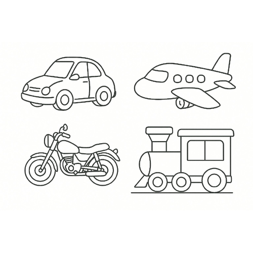 Tranh vẽ chưa tô màu cho bé 2025