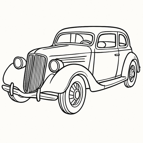 Tô màu chiếc xe cho bé 2025 - Tranh &amp; PDF miễn phí
