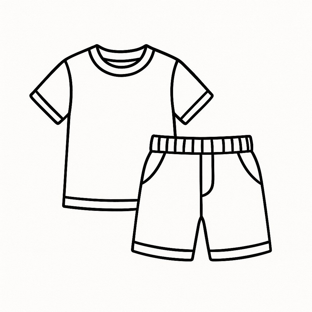 Áo thun và quần short năng động