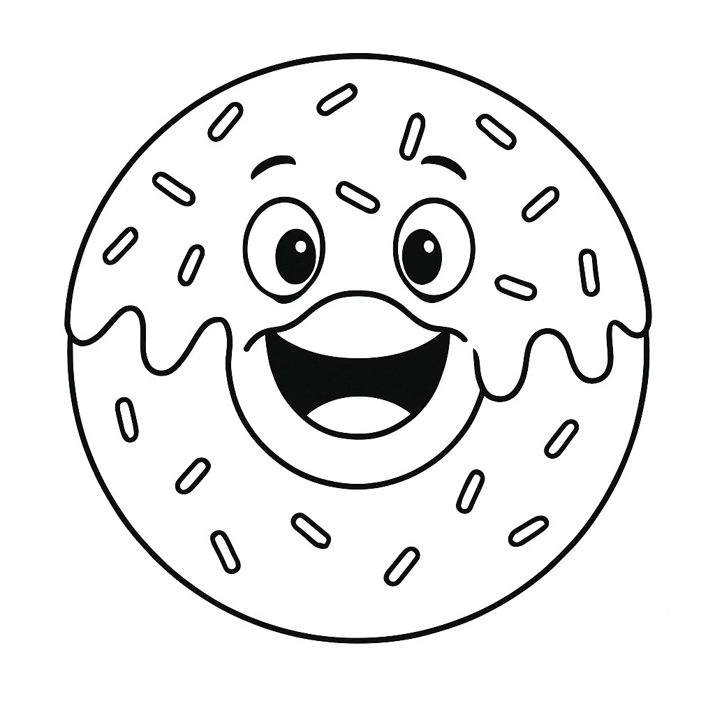 Donut hoạt hình dễ thương