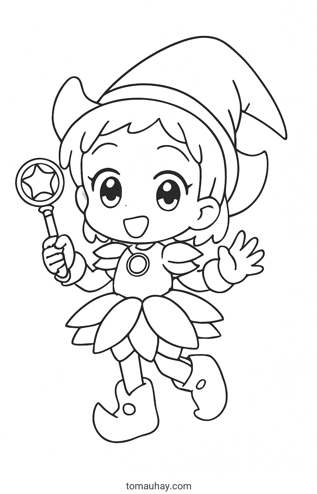 Tranh Tô Màu Doremi Cho Bé - Hình Tô Màu Năm 2026 - Doremi phong cách chibi