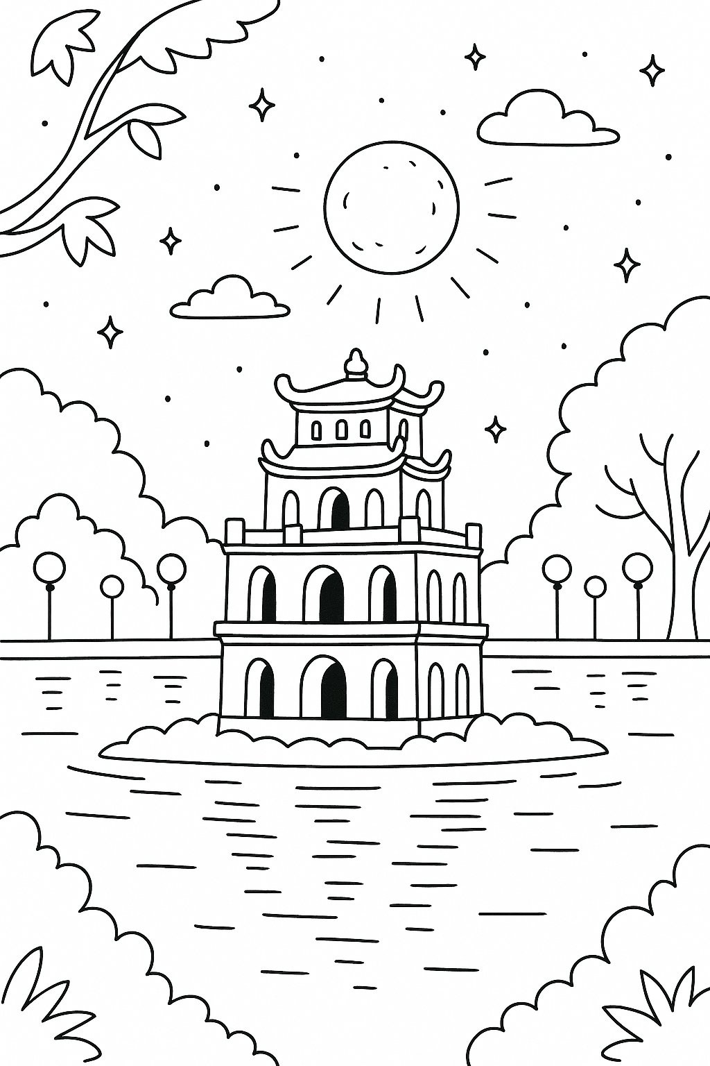 Hồ Gươm vào ban đêm