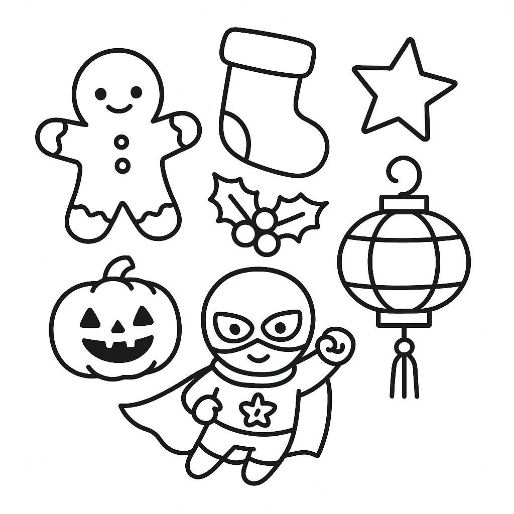 Sách tô màu lễ hội