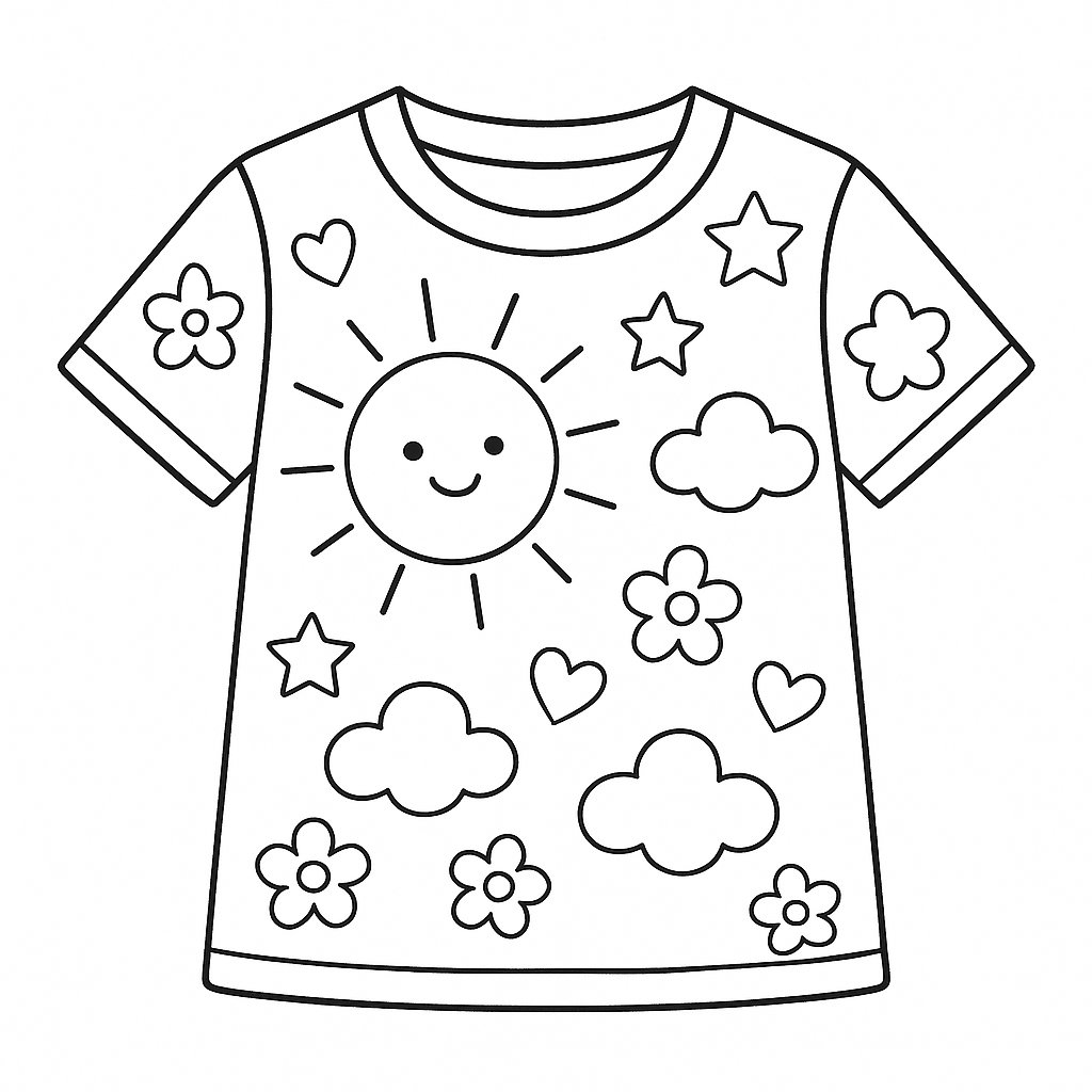 Tô màu áo cho bé