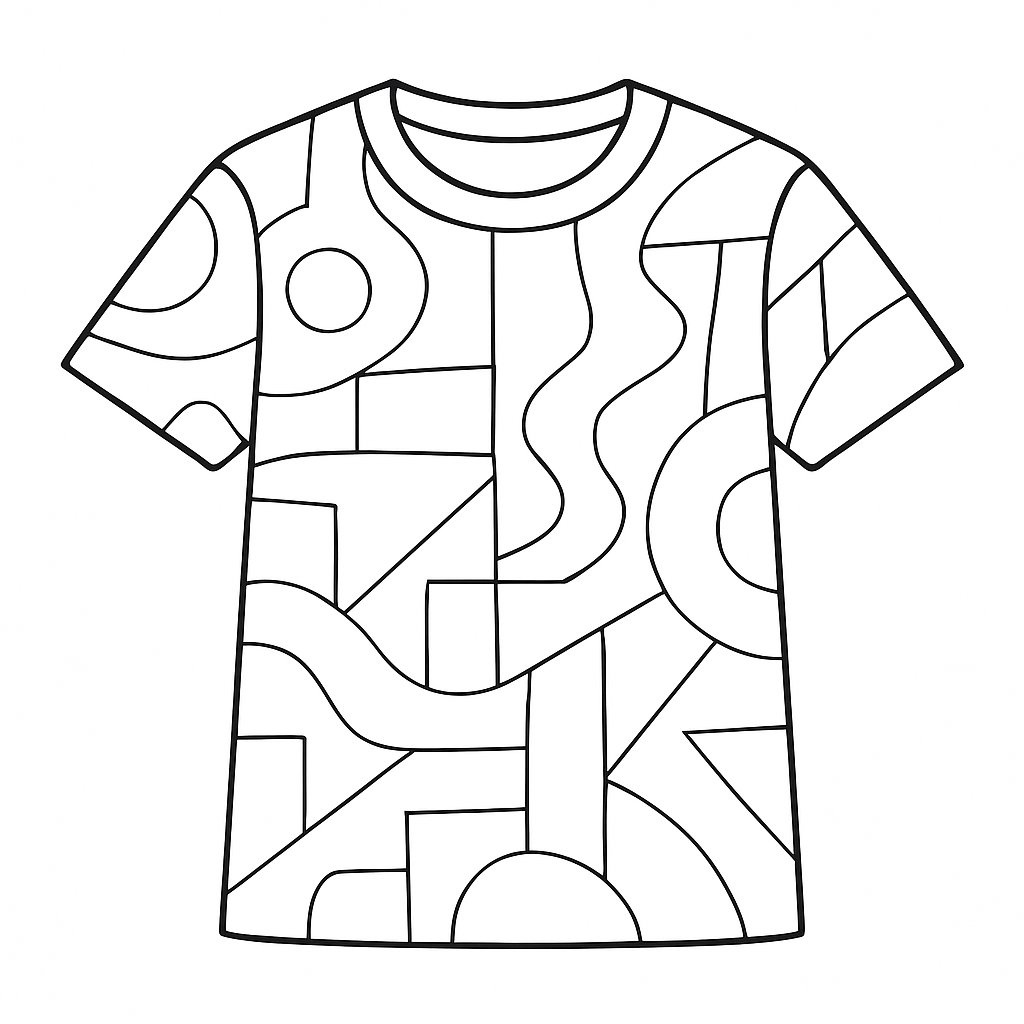 Tô màu áo nghệ thuật trừu tượng