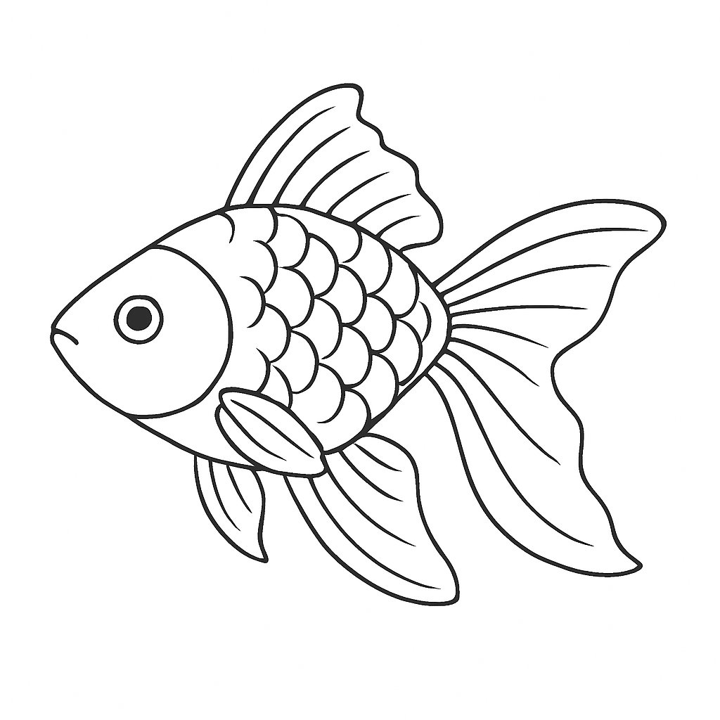 Tô màu cá vàng cổ điển