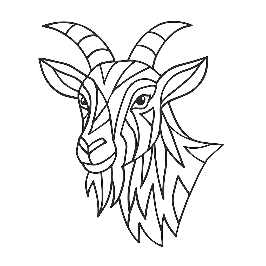 Tô màu con dê phong cách pop art