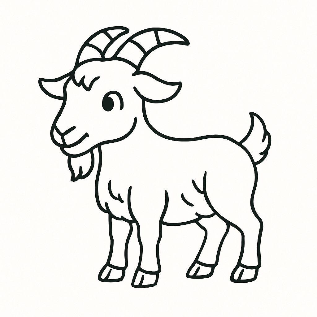 Tô màu con dê phong cách vintage