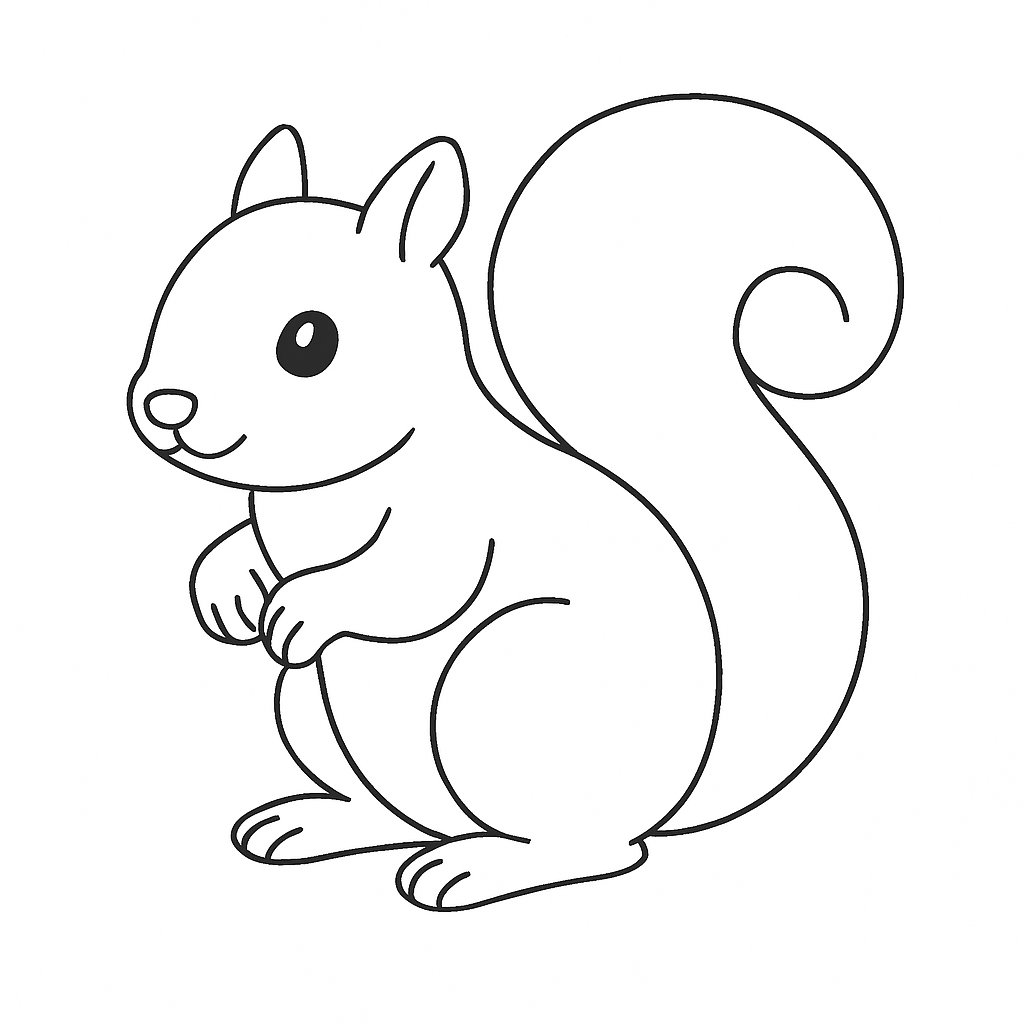 Tô màu con sóc với ánh kim