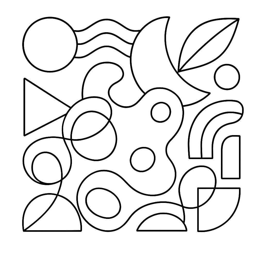 Tô màu tranh trừu tượng