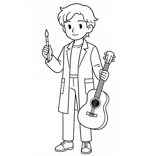 Tranh Tô Màu Bạn Trai Cho Bé Năm 2025 - Tải PDF Miễn Phí