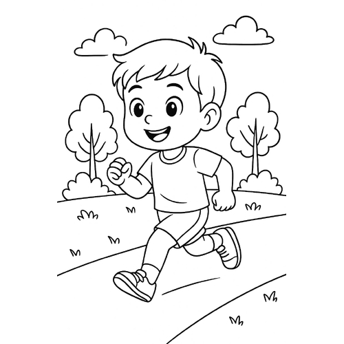 Tranh tô màu bé tập thể dục sáng cho bé 2025 –