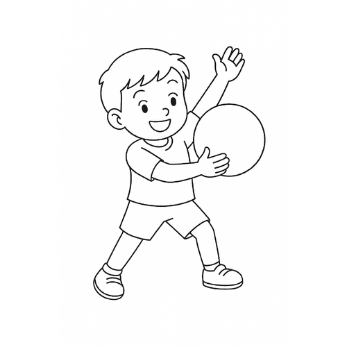Tranh tô màu bé tập thể dục sáng cho bé 2025 –