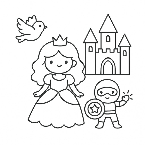 Tranh tô màu bộ tô màu cho bé 2025 - PDF vui nhộn